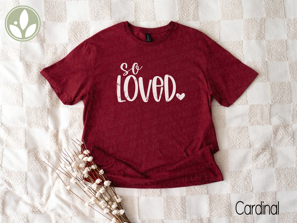 So Loved T shirt - Valentine Tee - Share Love Shirt - Oversized Shirt - God So Loved - John 3 16 - Loved One Gift - Valentine Shirt