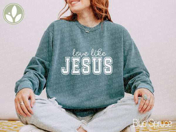 Love Like Jesus Sweatshirt, Christian Religious Gift, Inspirational Clothing, Religious Apparel, Faith Shirt, Positive Sweatshirt