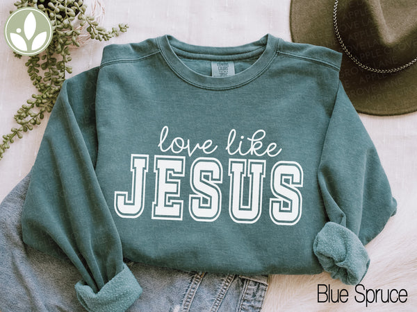 Love Like Jesus Sweatshirt, Christian Religious Gift, Inspirational Clothing, Religious Apparel, Faith Shirt, Positive Sweatshirt