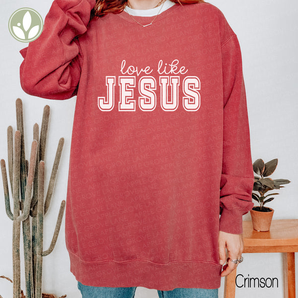 Love Like Jesus Sweatshirt, Christian Religious Gift, Inspirational Clothing, Religious Apparel, Faith Shirt, Positive Sweatshirt