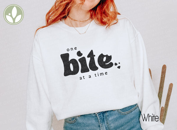 One Bite At A Time Sweatshirt, Motivational Shirt, How to Eat an Elephant Sweatshirt, Inspirational Shirt, Positive Vibes, Encouragement