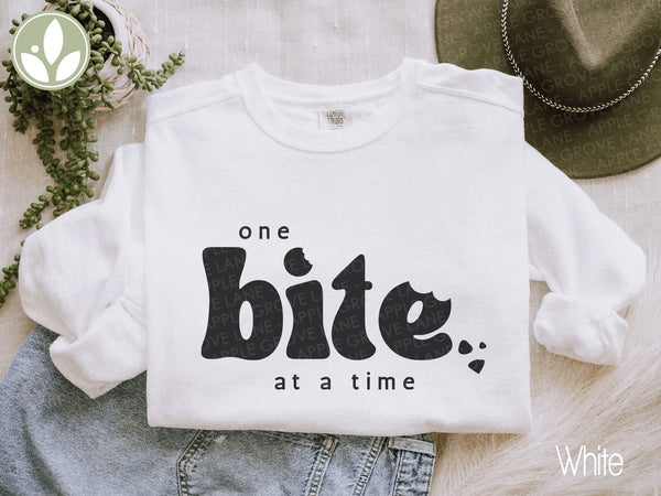 One Bite At A Time Sweatshirt, Motivational Shirt, How to Eat an Elephant Sweatshirt, Inspirational Shirt, Positive Vibes, Encouragement