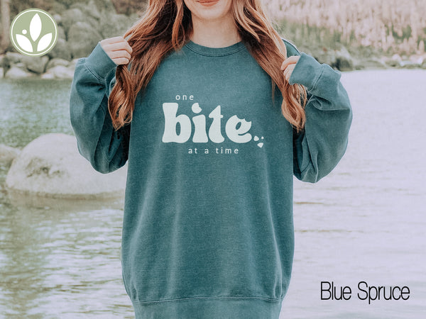 One Bite At A Time Sweatshirt, Motivational Shirt, How to Eat an Elephant Sweatshirt, Inspirational Shirt, Positive Vibes, Encouragement