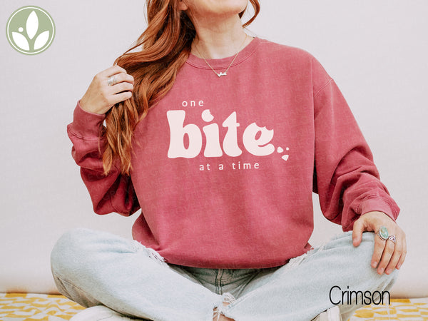 One Bite At A Time Sweatshirt, Motivational Shirt, How to Eat an Elephant Sweatshirt, Inspirational Shirt, Positive Vibes, Encouragement