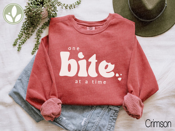 One Bite At A Time Sweatshirt, Motivational Shirt, How to Eat an Elephant Sweatshirt, Inspirational Shirt, Positive Vibes, Encouragement