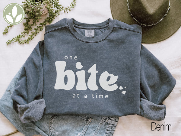 One Bite At A Time Sweatshirt, Motivational Shirt, How to Eat an Elephant Sweatshirt, Inspirational Shirt, Positive Vibes, Encouragement