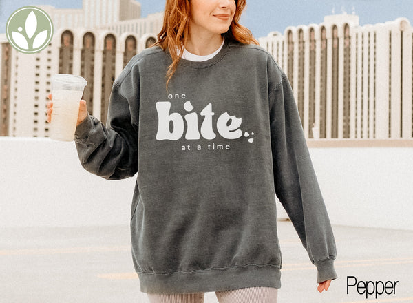 One Bite At A Time Sweatshirt, Motivational Shirt, How to Eat an Elephant Sweatshirt, Inspirational Shirt, Positive Vibes, Encouragement