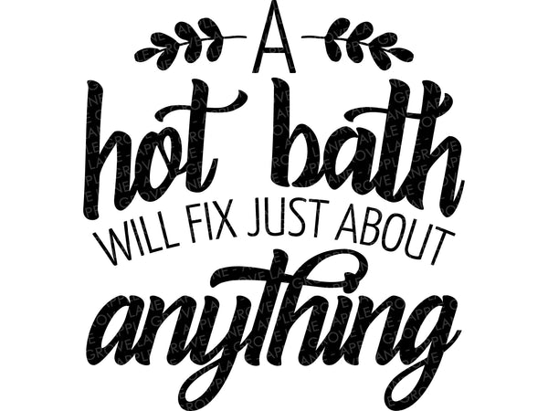 Hot Bath Svg - Bathroom Svg - Bubble Bath Svg - Bathroom Sign Svg - Bath Svg  - Bath Sign Svg - Bath Tub Svg - Hot Bath Sign - Hot Bath Png