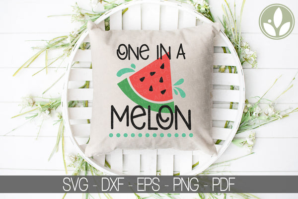 Watermelon Svg - One in a Melon Svg - Summer Svg - Kids Watermelon Svg - Girls Summer Svg - Baby Girls Svg - Watermelon Png