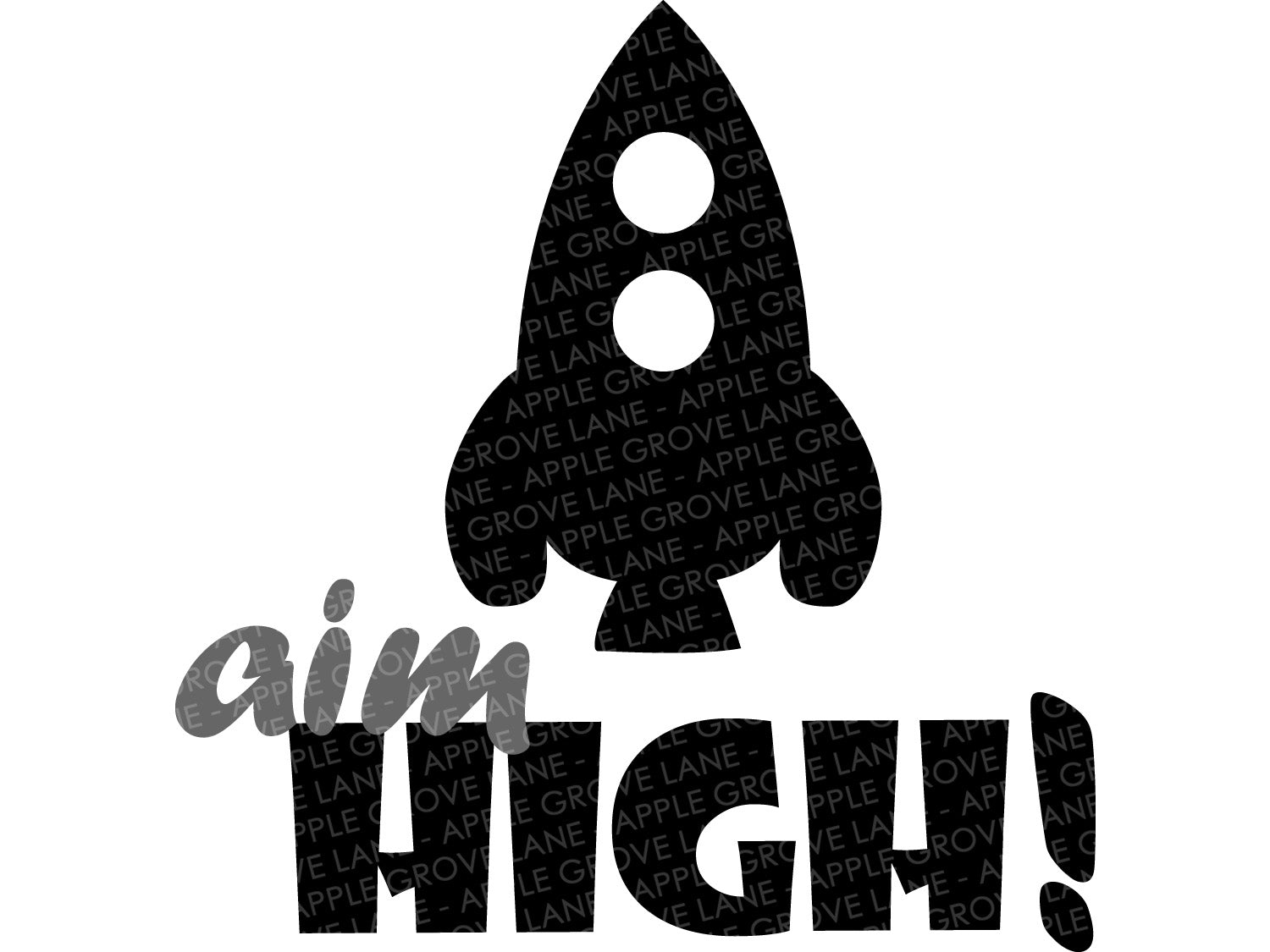Aim High SVG - Rocket Ship Svg - Outerspace Svg - Rocket Svg - Space Svg - Boy Svg - Baby Boy Svg - Nursery Svg - Svg Eps Png Dxf