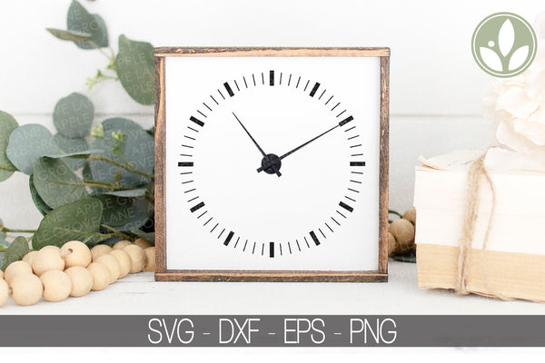 Clock Face Svg - Clock Svg - Clock Template - Clock Numbers Svg - Clock Stencil - Clock Laser Cut File - Clock Face Numbers - Clock Lines