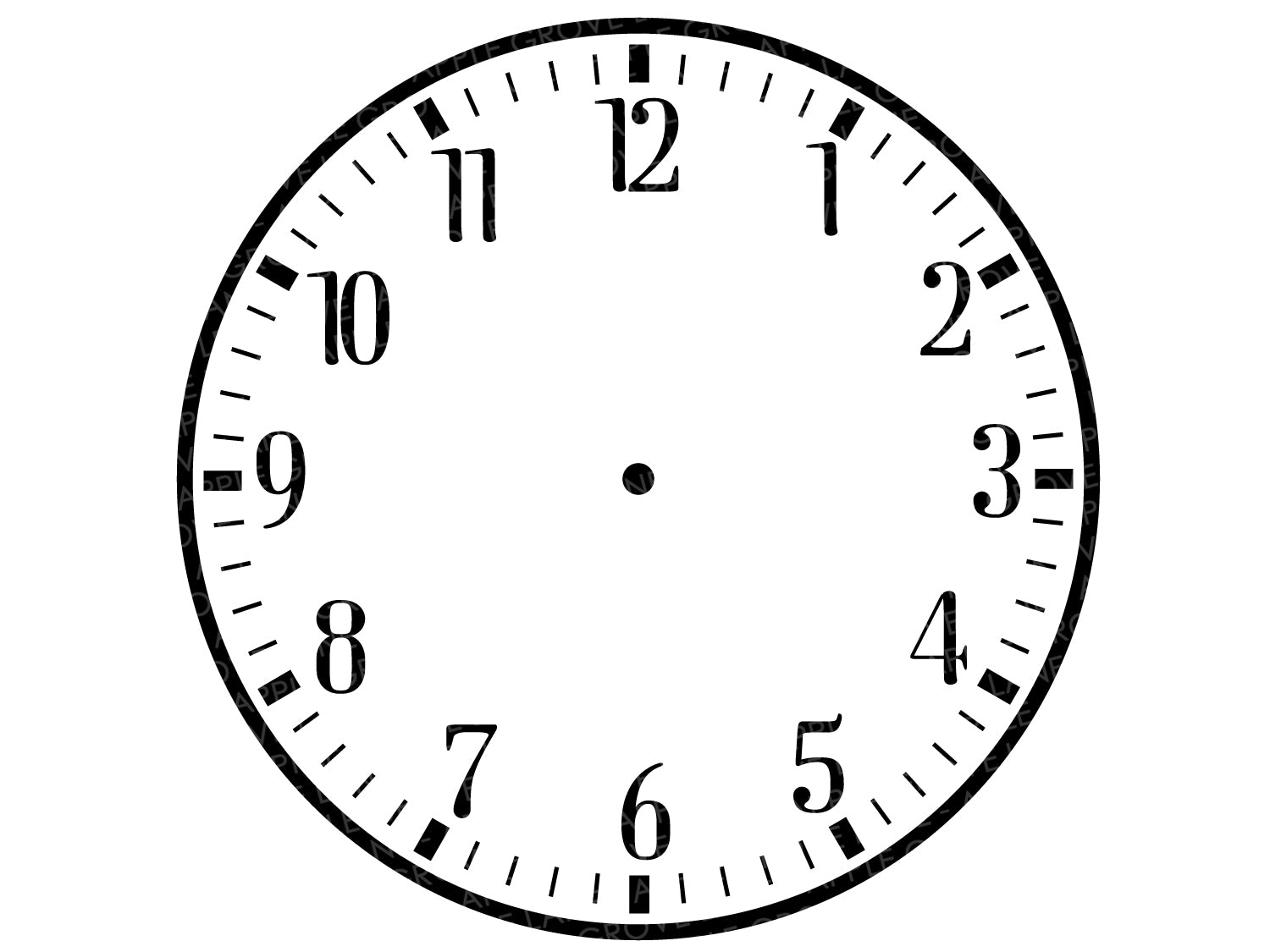 Clock Face Svg - Clock Svg - Svg Clock Template - Clock Numbers Svg - Clock Stencil - Clock Laser Cut File - Clock Face Numbers Svg