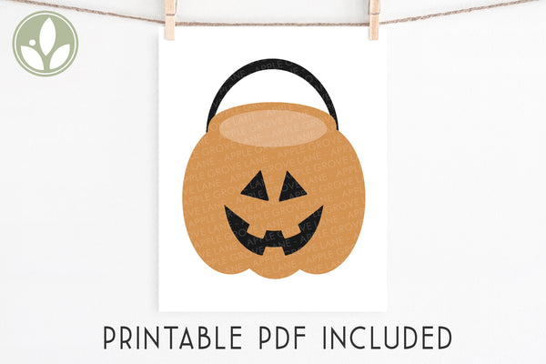 Pumpkin Bucket - Trick or Treat Bucket - Halloween Svg - Jack O Lantern Bucket Svg - Halloween Bucket Svg - Halloween Svg