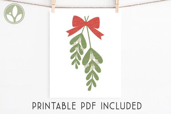 Mistletoe Svg - Christmas Svg - Mistle Toe Svg - Holly Svg - Christmas Mistletoe Svg - 3d Mistletoe Svg - Mistletoe Png - Mistletoe Sign