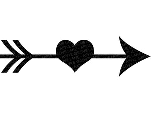 Valentine Heart Svg - Cupid Arrow Svg - Valentine Svg - Valentine's Day Svg - Cupid Svg - Arrow Svg - Love Svg - Heart Arrow Svg - Cupid Arrow Svg - Heart Svg