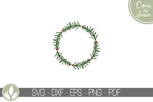 Christmas Wreath Svg - Christmas Svg - Wreath Svg - Evergreen Wreath Svg - Holly Wreath Svg - Christmas Wreath Png - Christmas Berry Wreath