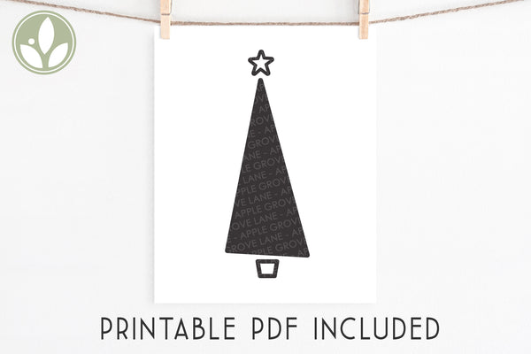 Christmas Tree Svg - Christmas Svg - Christmas Tree Sign Svg - Modern Christmas Tree Svg - Christmas Tree Clipart - Christmas Tree Png