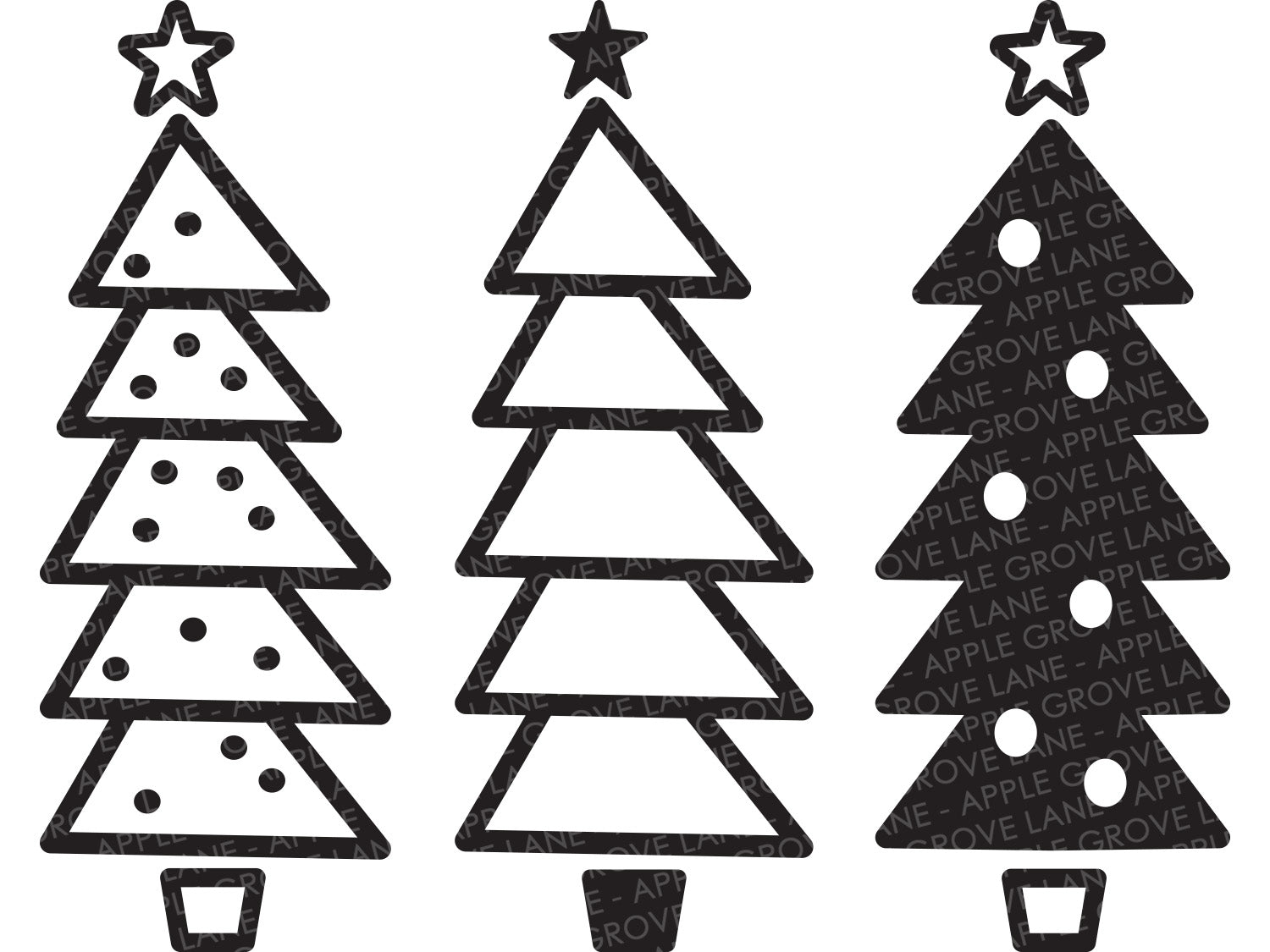 Christmas Tree Svg - Christmas Svg - Christmas Sign Svg - Christmas Trees Svg - Christmas Tree Sign - Christmas Shirt Svg - Modern Trees Svg