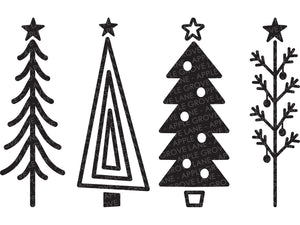 Christmas Trees Svg - Christmas Svg - Stick Christmas Tree Svg - Christmas Sign Svg - Christmas Shirt Svg - Christmas Tree Sign