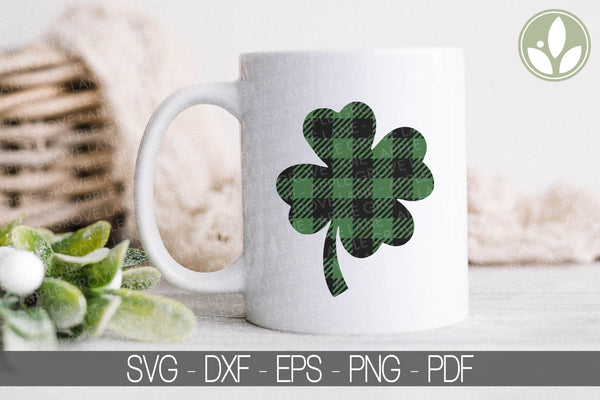 Plaid Shamrock Svg - St Patrick Svg - Four Leaf Clover Svg - Shamrock Svg - St Patrick Shirt Svg - St Patricks Svg - Buffalo Plaid Svg