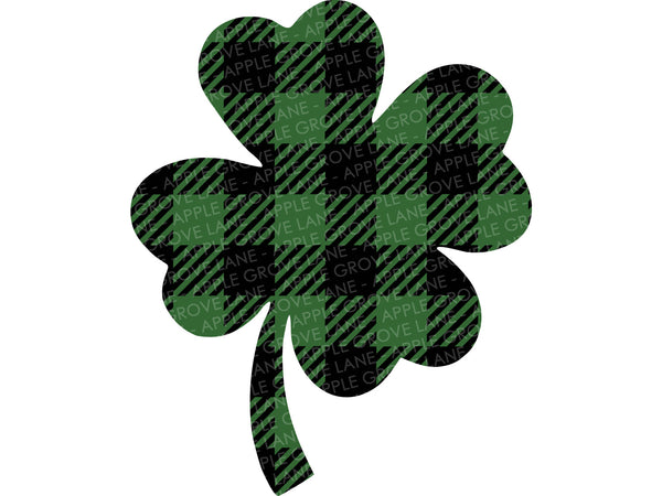 Plaid Shamrock Svg - St Patrick Svg - Four Leaf Clover Svg - Shamrock Svg - St Patrick Shirt Svg - St Patricks Svg - Buffalo Plaid Svg