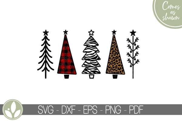 Christmas Trees Svg - Christmas Svg - Plaid Christmas Tree Svg - Christmas Tree Svg -  Leopard Christmas Tree Svg - Buffalo Plaid Tree Svg - Christmas Shirt Svg
