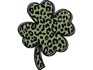 Green Leopard Shamrock Svg - St Patrick Svg - Four Leaf Clover Svg - St Patty Svg - Leopard Clover Svg - Shamrock Svg - Cheetah Print Clover Svg