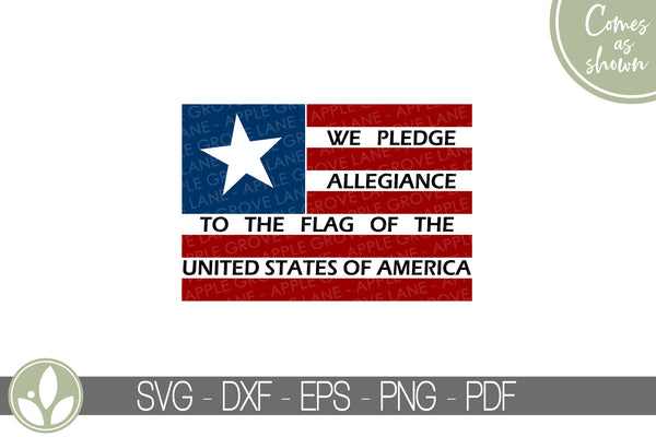 Pledge of Allegiance Svg - Patriotic Svg - USA Svg - Flag Svg - United States Flag Svg - American Flag Svg - Patriotic Shirt Svg - US Flag Svg - Pledge Svg