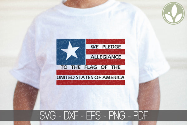 Pledge of Allegiance Svg - Patriotic Svg - USA Svg - Flag Svg - United States Flag Svg - American Flag Svg - Patriotic Shirt Svg - US Flag Svg - Pledge Svg