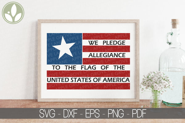 Pledge of Allegiance Svg - Patriotic Svg - USA Svg - Flag Svg - United States Flag Svg - American Flag Svg - Patriotic Shirt Svg - US Flag Svg - Pledge Svg