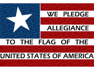 Pledge of Allegiance Svg - Patriotic Svg - USA Svg - Flag Svg - United States Flag Svg - American Flag Svg - Patriotic Shirt Svg - US Flag Svg - Pledge Svg