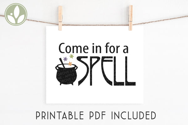 Halloween Welcome Svg - Come in for a Spell Svg - Halloween Svg - Witch Svg - Halloween Witch Svg - Halloween Door Sign - Welcome Mat