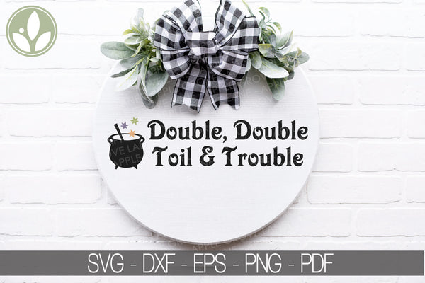 Halloween Svg - Twins Halloween Svg - Double Double Toil and Trouble Svg - Halloween Png - Twins Halloween Shirts - Double Trouble Svg
