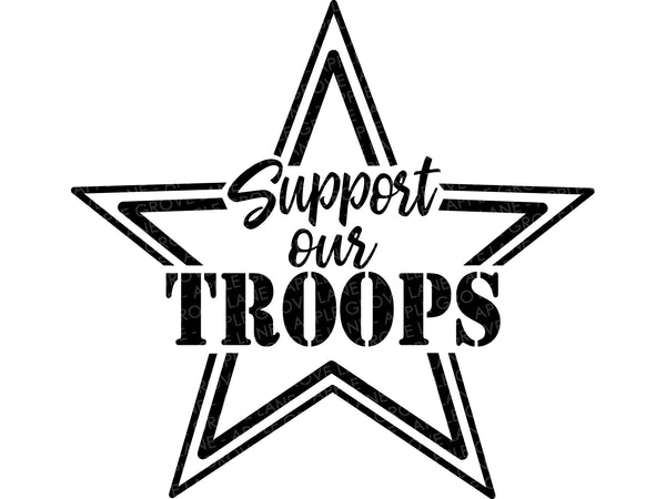 Support Our Troops Svg - Military Svg - Soldier Svg - Patriotic Svg - Stand Behind Troops Svg - Troops Svg - Support Troops - Military Sign