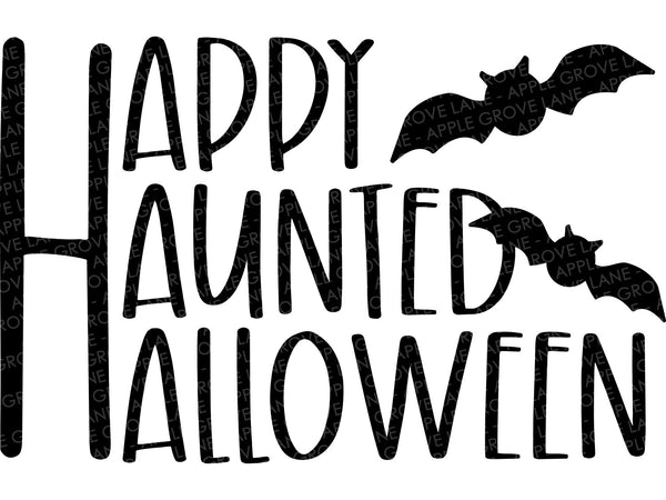 Happy Halloween Svg - Halloween Svg - Haunted Halloween Svg - Halloween Sign Svg - Halloween Png - Happy Halloween Laser Cut File