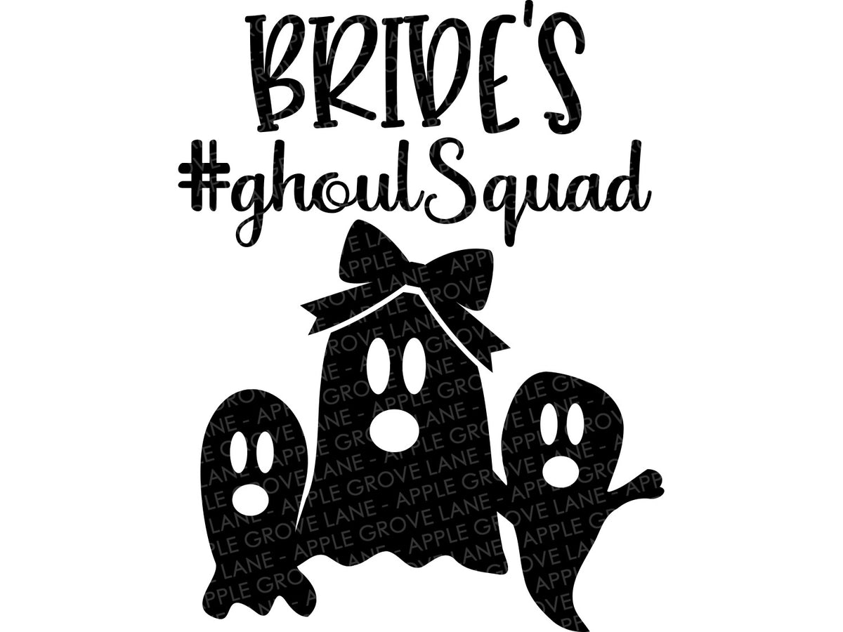 Ghoul Squad Svg - Halloween Wedding SVG - Halloween Bride Svg - Hallow