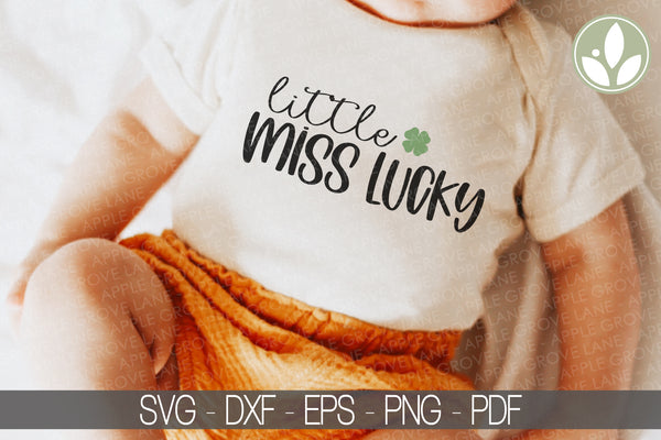 Little Miss Lucky Svg - St Patrick Svg - Girl St Patrick Svg - Lucky Svg - Baby Girl St Patty Svg - Miss Lucky Svg - Girls St Pattys Shirt