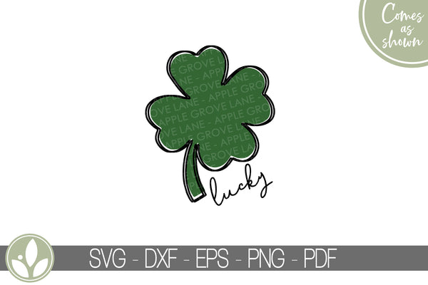 Shamrock Svg - Lucky Shamrock Svg - St Patrick Svg - Four Leaf Clover Svg - Scribble Shamrock Svg - St Patricks Svg - St Patty's Svg - Lucky