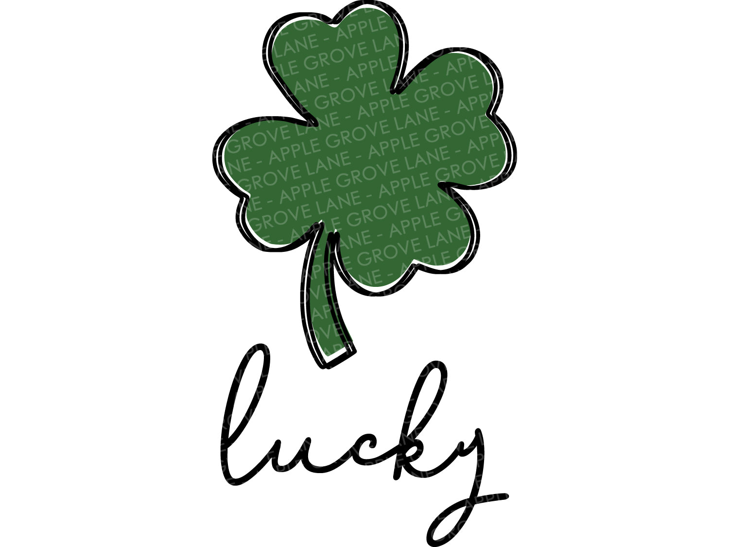 Lucky Shamrock Svg - Four Leaf Clover Svg - Shamrock Svg - Scribble Shamrock Svg - St Patricks Svg - St Patty's Svg - St Patrick Sign Svg