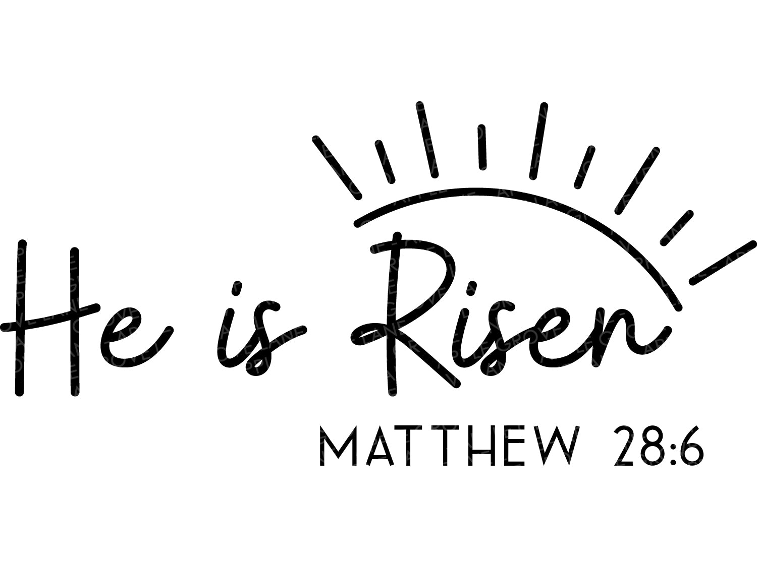 He is Risen Svg - Religious Easter Svg - Matthew 28:6 SVG - Resurrection Svg - Christian Easter Svg - Easter Svg - Jesus Svg - Christian Svg