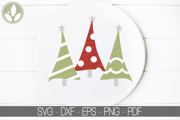 Christmas Tree Svg Bundle - Christmas Svg - Christmas Tree Svg - Christmas Tree Laser Cut File - Polka Dot Christmas Tree Svg - Fancy Tree