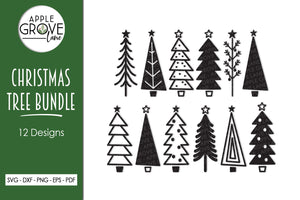 Christmas Tree Svg Bundle - Christmas Svg - Stick Christmas Trees Svg - Christmas Sign Svg - Christmas Trees Svg - Simple Christmas Tree Svg