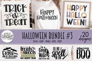 Halloween Svg Bundle - 20 Designs - Halloween Sign Svg - Halloween Png - Halloween Shirt Svg - Halloween Laser Cut File - Kids Halloween Svg