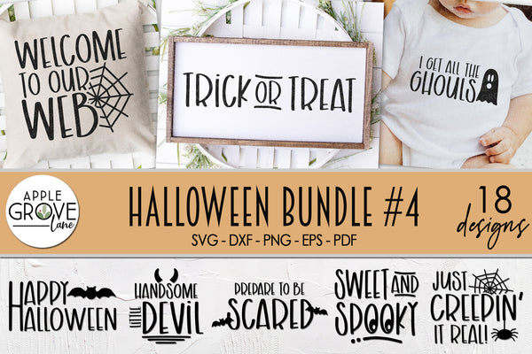 Halloween Svg Bundle - 18 Designs - Halloween Sign Svg - Halloween Png - Halloween Shirt Svg - Halloween Laser Cut File - Kids Halloween Svg