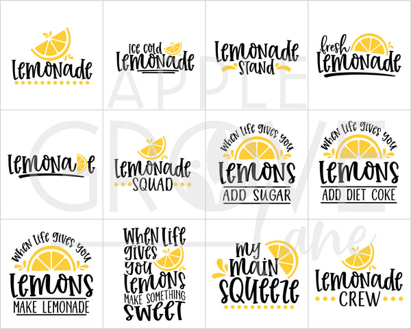 Lemonade Svg Bundle - When Life Gives You Lemons Svg - Lemon Svg - Lemonade Svg - Lemons Svg - Make Lemonade Svg - Lemonade Stand Svg