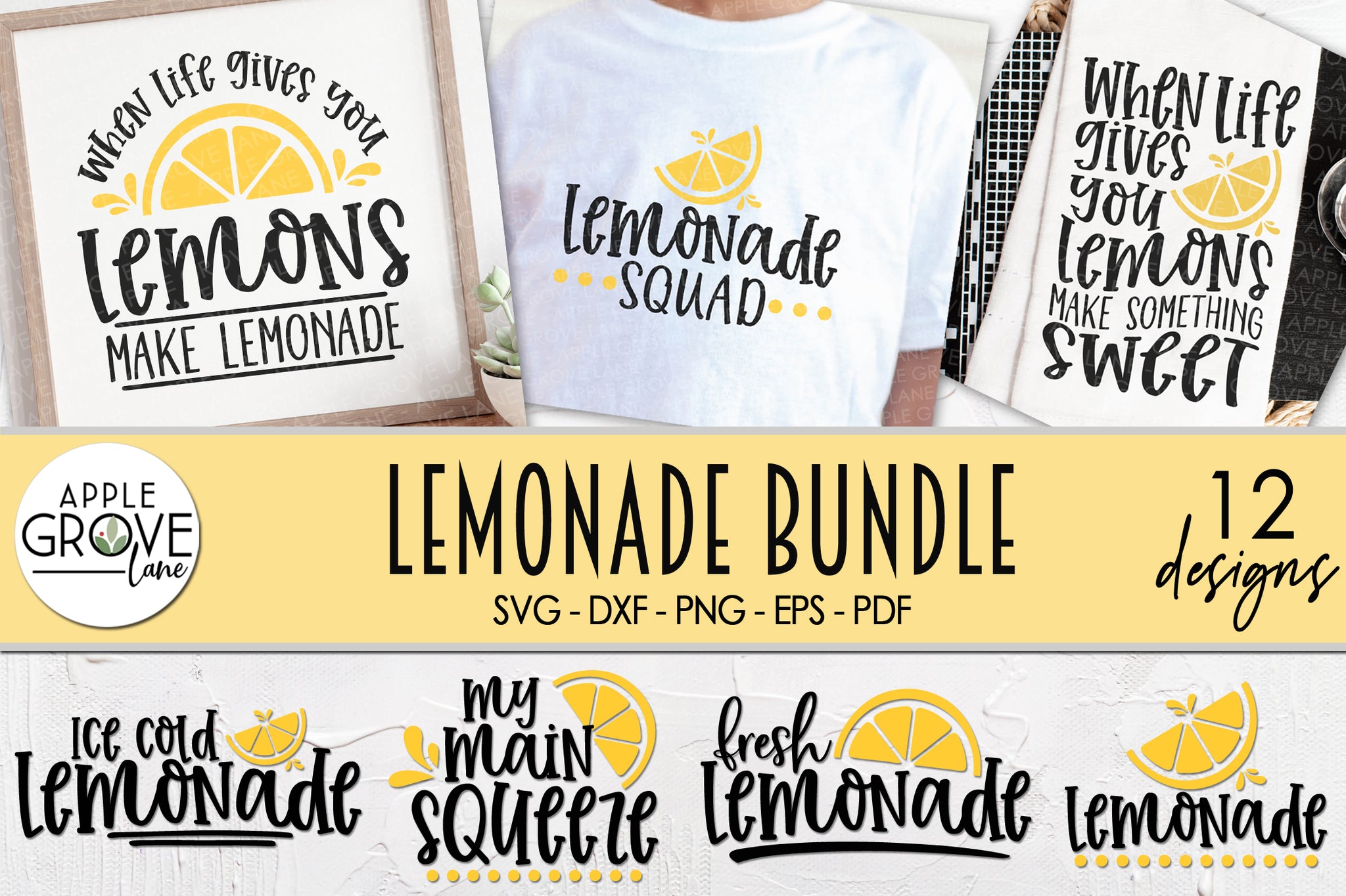 Lemonade Svg Bundle - When Life Gives You Lemons Svg - Lemon Svg - Lemonade Svg - Lemons Svg - Make Lemonade Svg - Lemonade Stand Svg