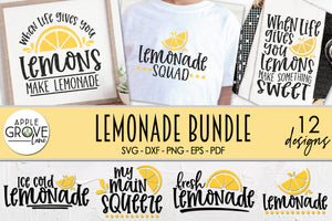 Lemonade Svg Bundle - When Life Gives You Lemons Svg - Lemon Svg - Lemonade Svg - Lemons Svg - Make Lemonade Svg - Lemonade Stand Svg