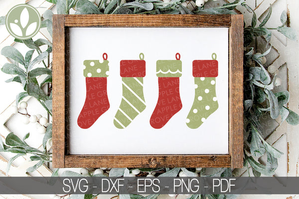 Christmas Stocking Svg Bundle - Christmas Svg - Christmas Sock Svg - Christmas Stocking Laser Cut File - 3d Christmas Stocking Svg